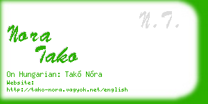 nora tako business card