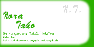 nora tako business card